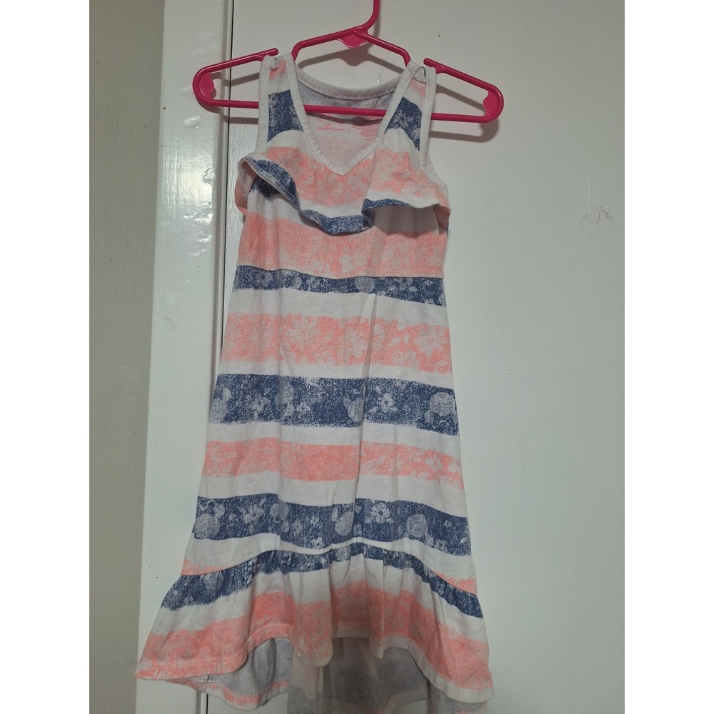 Disney Jumping Beans Minnie Mouse 2T Pink Blue Stripe Ruffled Sun Dress